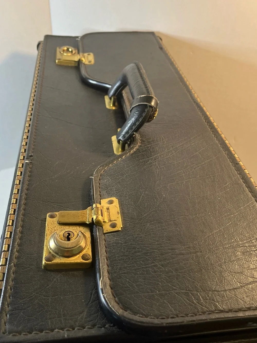 Classic Black Catalog Case with Gold Hardware